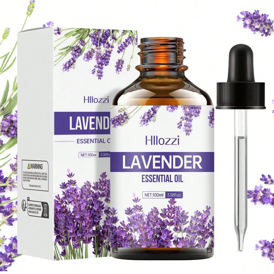 Lavender Essential Oil, Alcohol-Free Formula - 100ml Lavender Essential Oil, Alcohol-Free Formula - 100ml