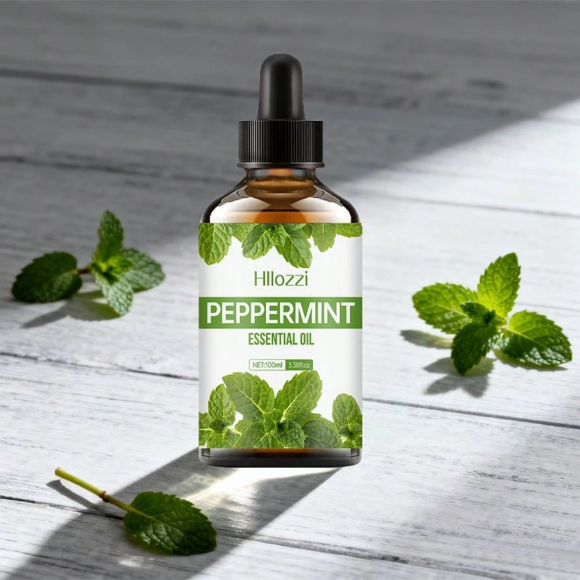 Peppermint Essential Oil, Aromatherapy includes Glass Droper - 100ml Peppermint Essential Oil, Aromatherapy includes Glass Droper - 100ml