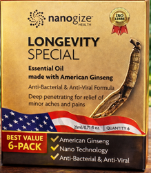 NANOGIZE Special Ginseng Premium Essential Oil Blend Collection – 6-Piece Set