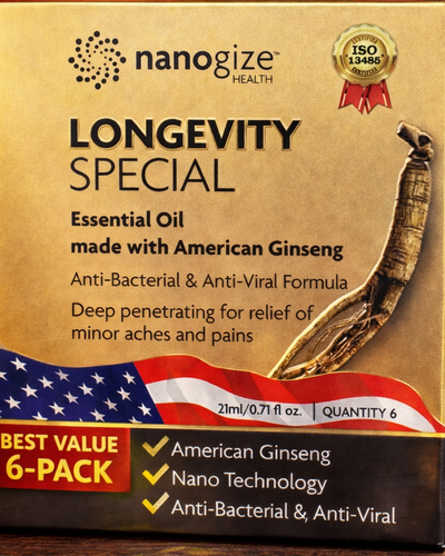 NANOGIZE Special Ginseng Premium Essential Oil Blend Collection – 6-Piece Set