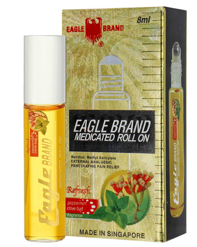 Eagle Brand Medicated Roll-On (Refresh) 8 Bottles, 8 mL Each