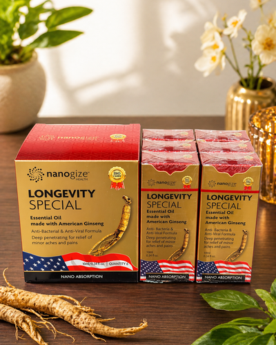 Nanogize Premium Ginseng essential oil 10ml set of 6 for pain relief